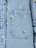 Jassen - Onlcassie Emb Ls Ovs Dnm Shirt Azg van Only