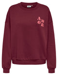 Zinfandel Amor Sweaters - 30% Onlmarey L/S O-Neck Print Box Sweater van Only