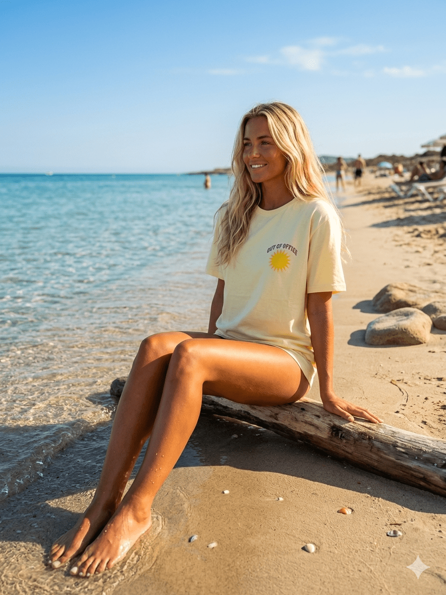 Out of office T-shirt van Meisjes Brugge – T-shirts voor dames | Meisjes Brugge