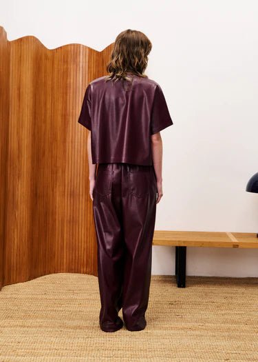 Broeken - Pantalon MICHAUX Bordeaux van FRNCH