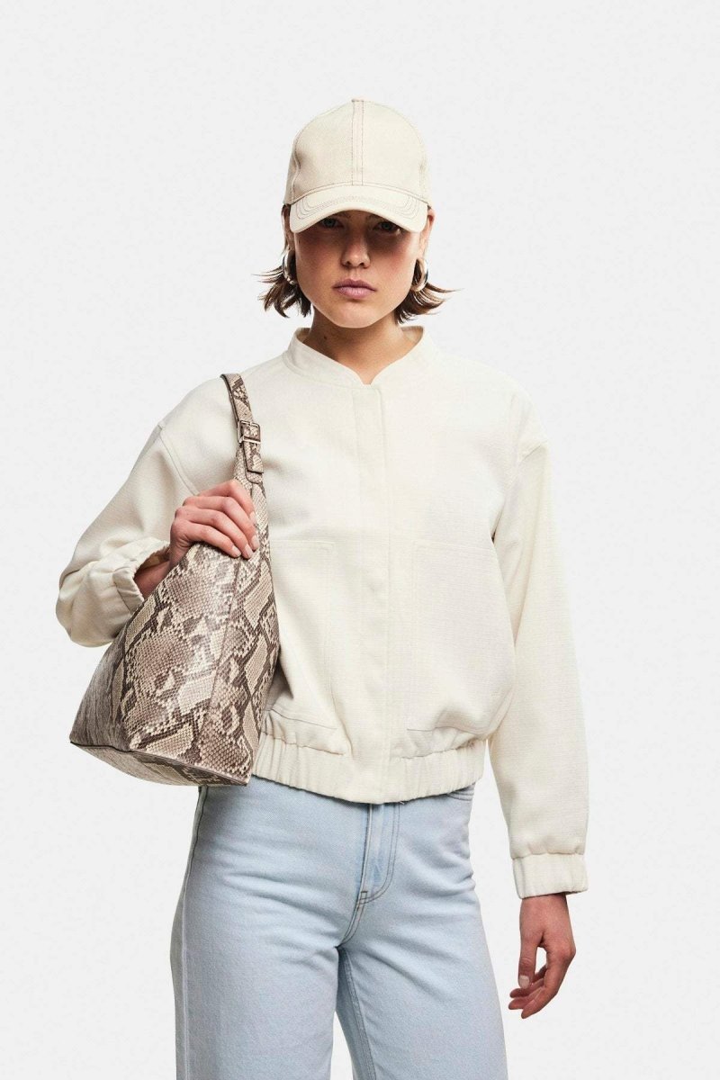 Whisper White Jassen - Pcannie Bomber Noos van Pieces