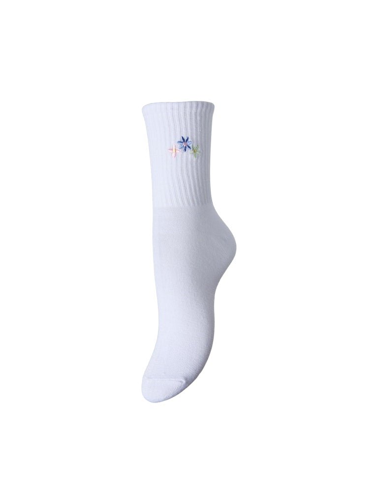 Pcapril Embroidery Socks van Pieces – Sokken voor dames | Meisjes Brugge