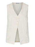 Pcawace V - Neck Linen Vest – Tailoring voor dames in kleur | Meisjes