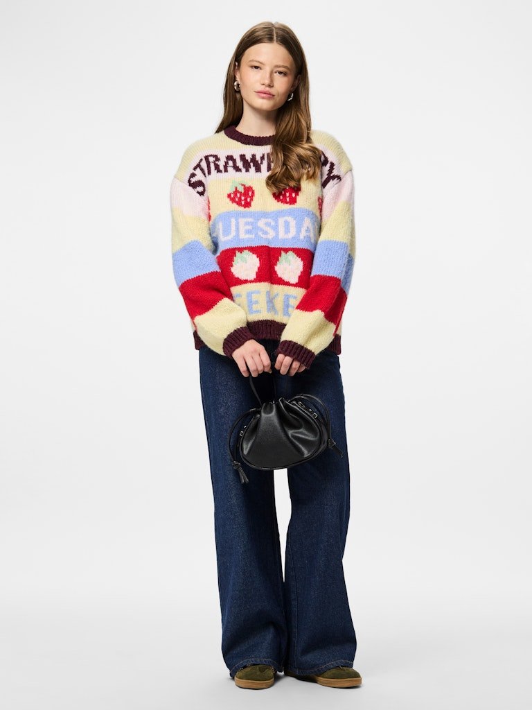 Pcbikka Ls O-Neck Knit van Pieces – Pulls voor dames | Meisjes Brugge