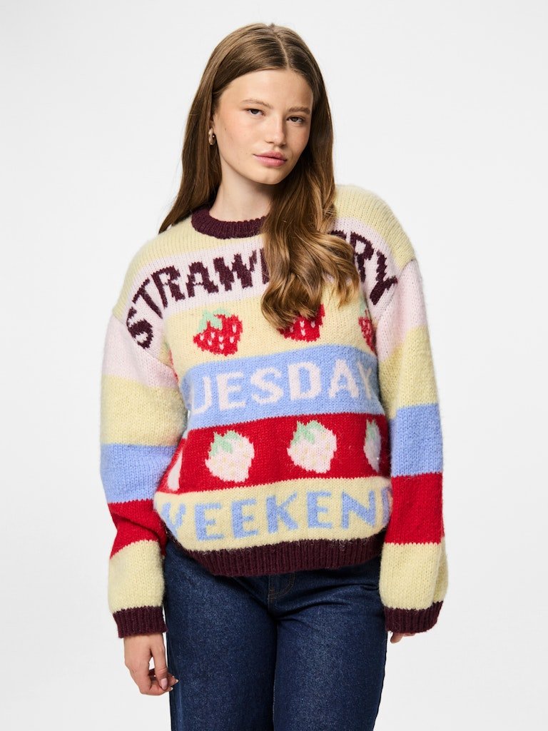 Pcbikka Ls O-Neck Knit van Pieces – Pulls voor dames | Meisjes Brugge