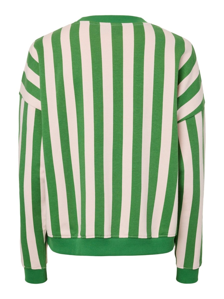 Mint green-LIGHT PEACH STRIPES-DREAM TEAM Sweaters - Pcbivoli Ls Sweatshirt van Pieces