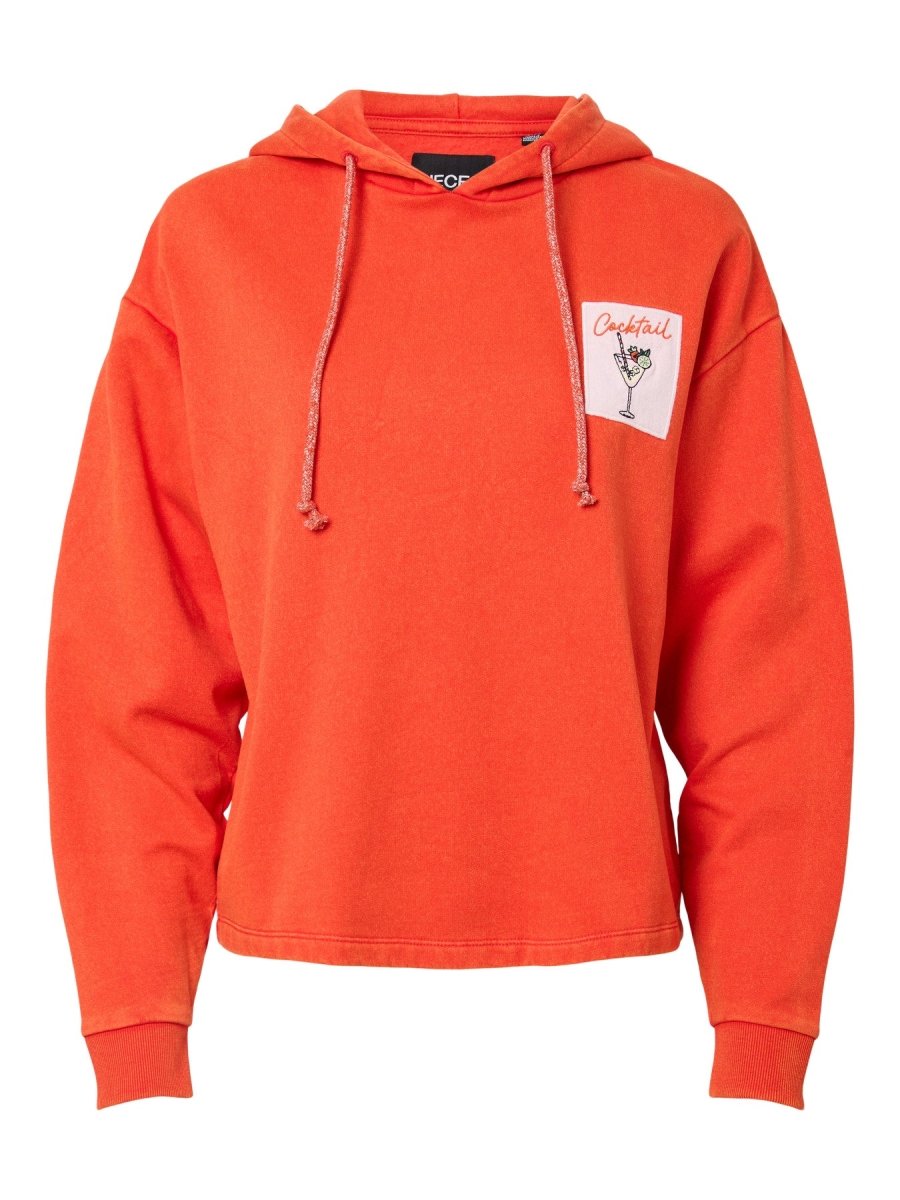 Orange.com Sweaters - Pcchilli Ls Washed Patch Jrs Hoodi van Pieces