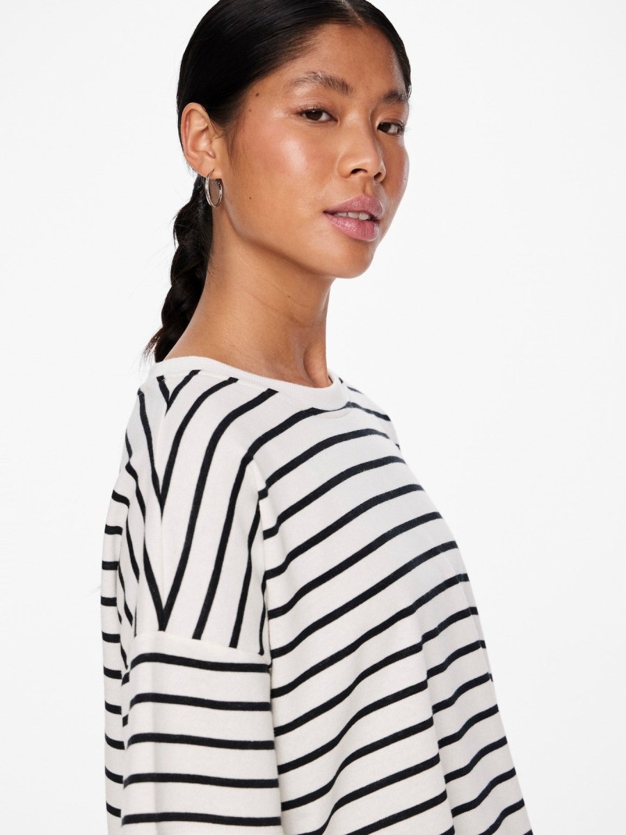 Pcchilli Summer 2/4 Sweat Stripe Noos van Pieces – Tops voor dames | Meisjes Brugge