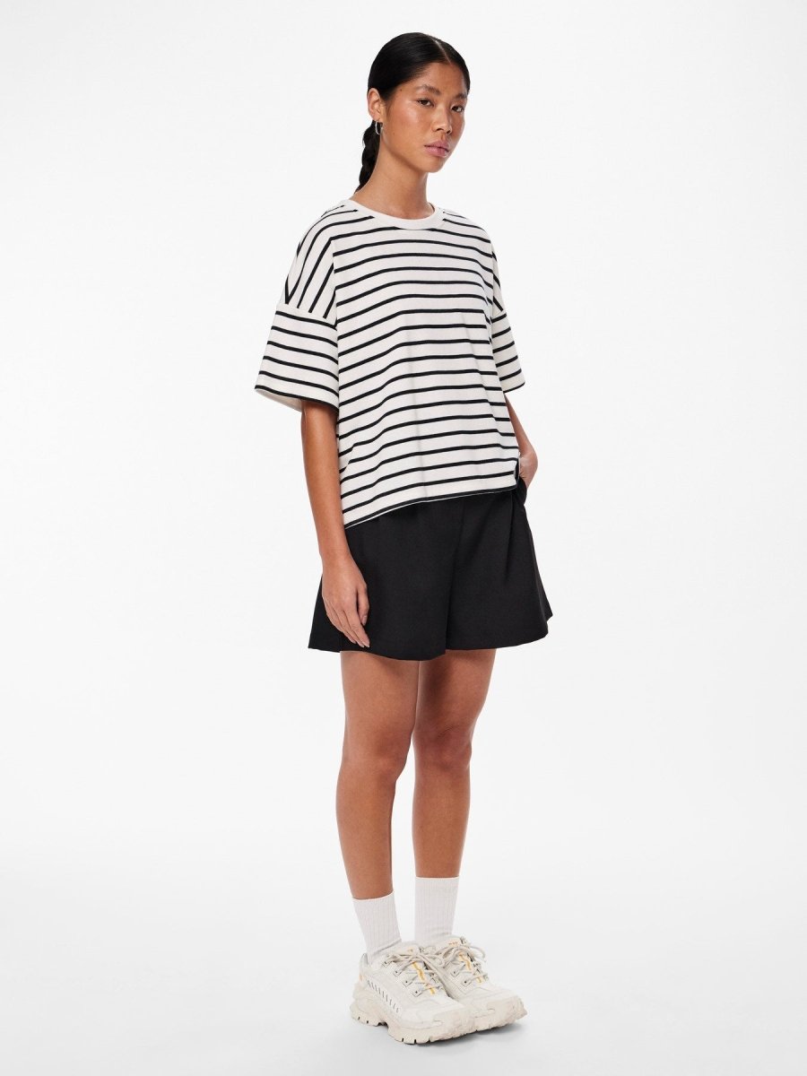 Pcchilli Summer 2/4 Sweat Stripe Noos van Pieces – Tops voor dames | Meisjes Brugge