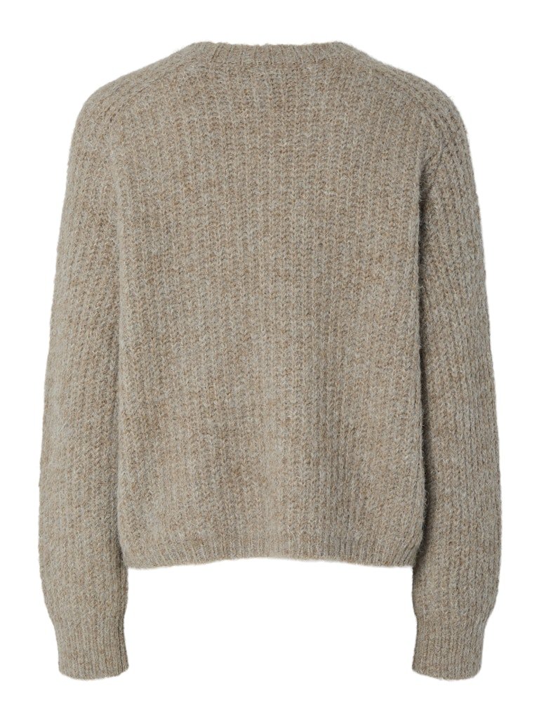 Pulls - Pccleo Ls O-Neck Chunky Knit Noos van Pieces