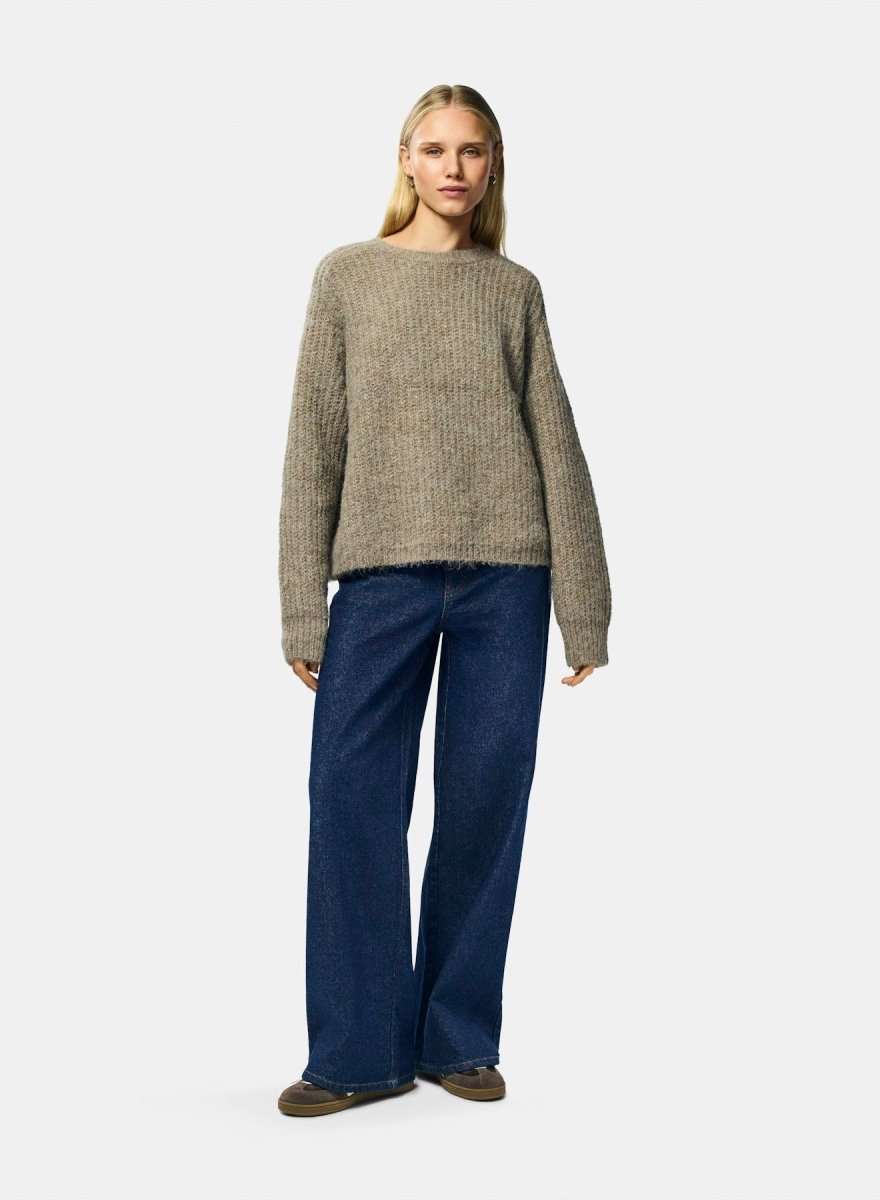 Pulls - Pccleo Ls O-Neck Chunky Knit Noos van Pieces