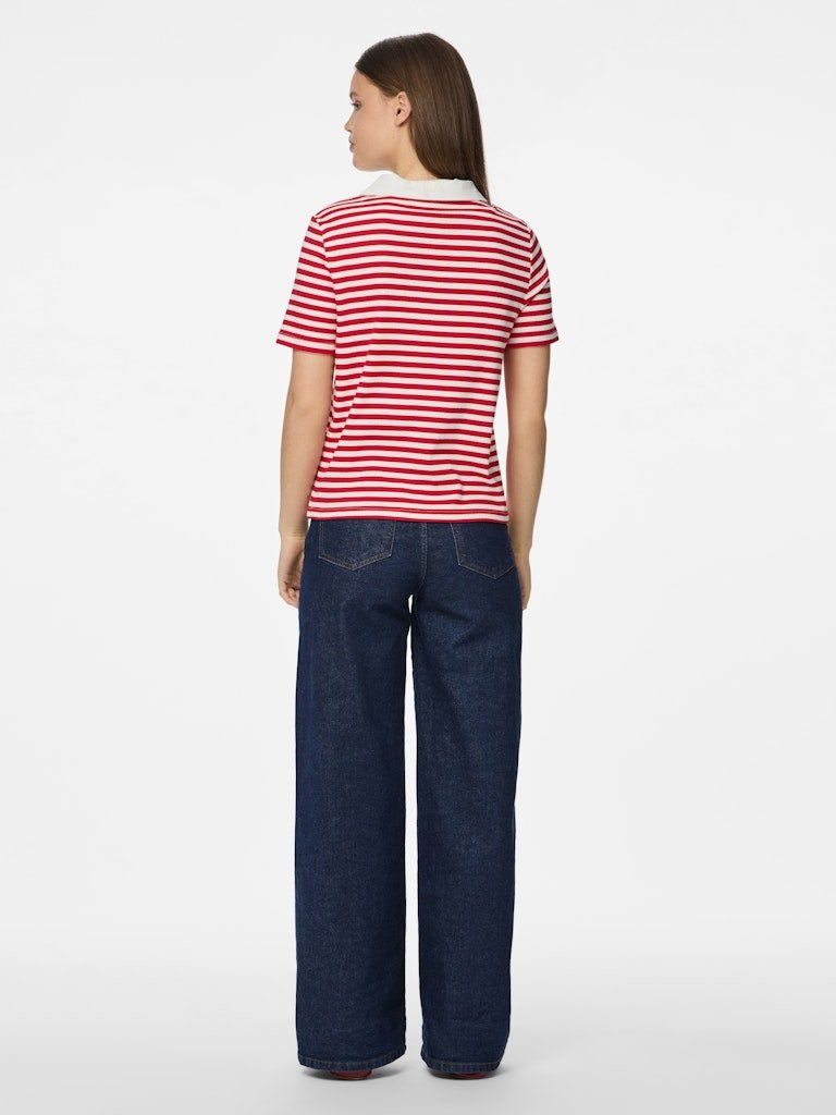 30% Pcdonna Ss Rib Polo Top D2D van Pieces – Tops voor dames | Meisjes Brugge