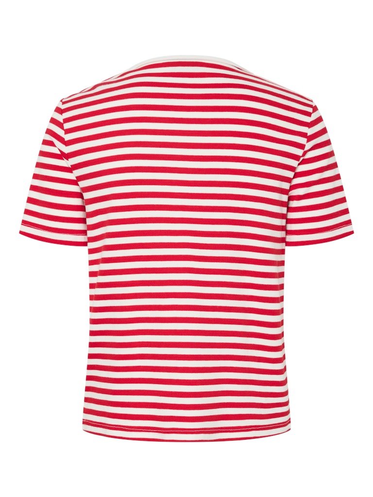 Pcdonna Ss Rib Polo Top D2D - koop Tops van Pieces bij Meisjes Brugge