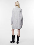 Jurken - Pcellen Ls High Neck Knit Dress Noos - AW24 van Pieces