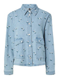 Pcflora Ls Denim Emb Shirt Noos – Shirts voor dames in kleur | Meisjes