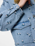 Pcflora Ls Denim Emb Shirt Noos – Shirts voor dames in kleur | Meisjes