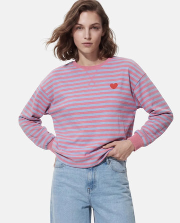 Pcflora Ls Emb Sweat Fc Bc van Pieces – Sweaters voor dames | Meisjes Brugge