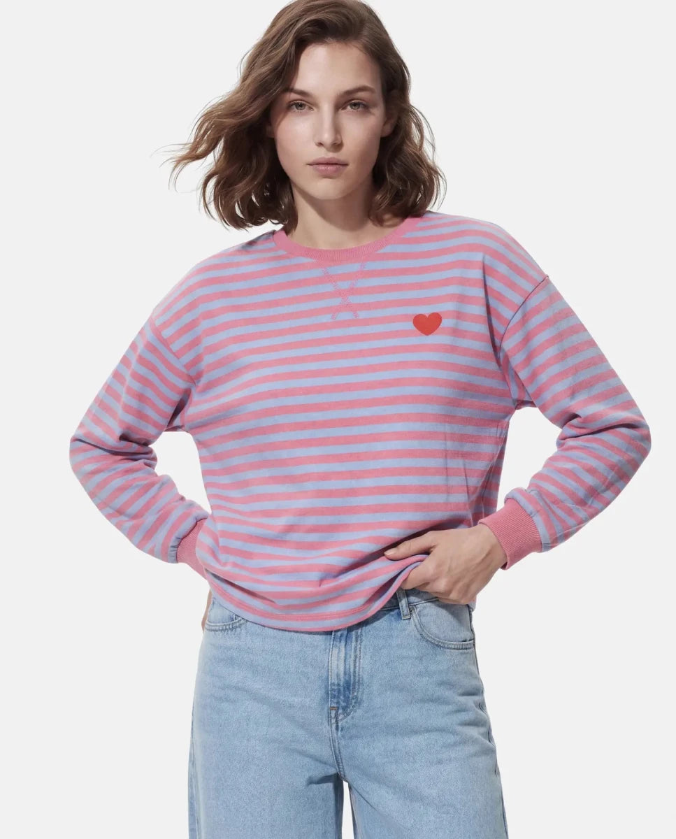 Pcflora Ls Emb Sweat Fc Bc van Pieces – Sweaters voor dames | Meisjes Brugge