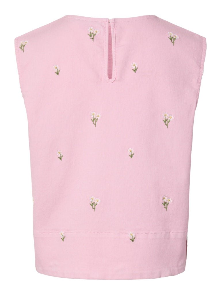 Pcflora Sl Emb Denim Top D2D van Pieces – Tops voor dames | Meisjes Brugge