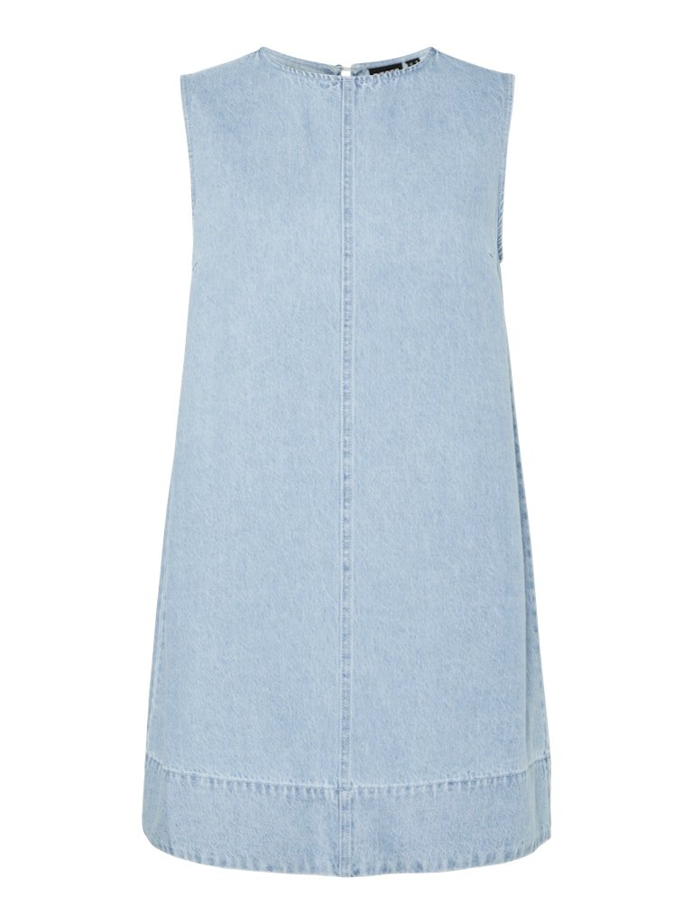 Pcflora Sl Mini Denim Dress Noos van Pieces – Jurken voor dames | Meisjes Brugge