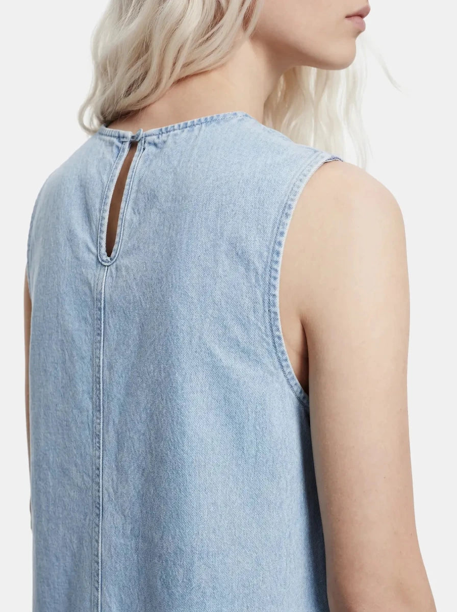 Pcflora Sl Mini Denim Dress Noos van Pieces – Jurken voor dames | Meisjes Brugge