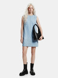Pcflora Sl Mini Denim Dress Noos van Pieces – Jurken voor dames | Meisjes Brugge