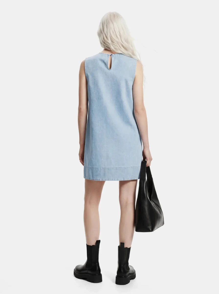 Pcflora Sl Mini Denim Dress Noos van Pieces – Jurken voor dames | Meisjes Brugge