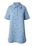 Pcflora Ss Denim Emb Dress – Jurken voor dames in kleur | Meisjes