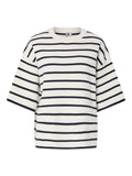 Cloud dancer-Maritime blue Pulls - Pcgian 2/4 Boxy O-neck Knit van Pieces