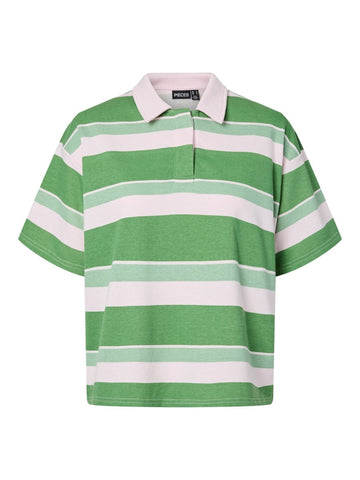 Cradle pink-Green Sweaters - Pcgippy Ss Polo Sweat van Pieces