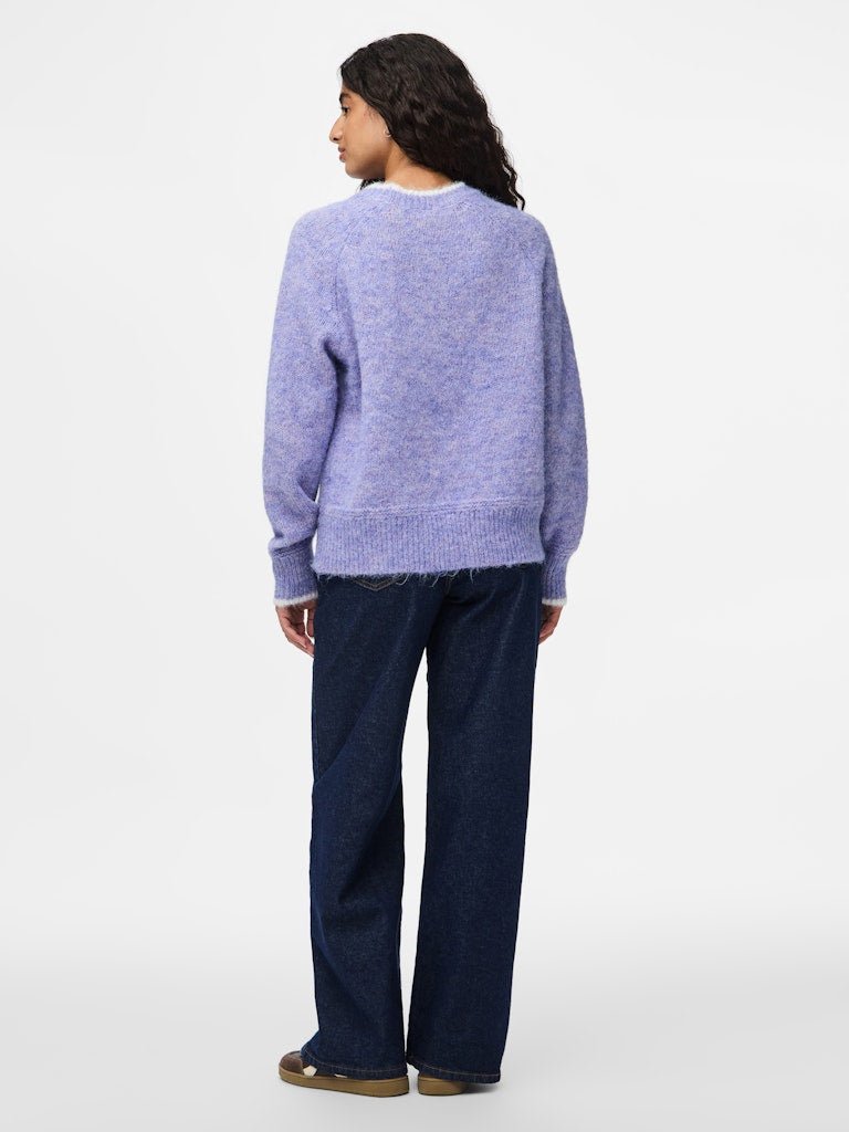 Pulls - Pcivy Ls O-Neck Contrast Knit Noos van Pieces