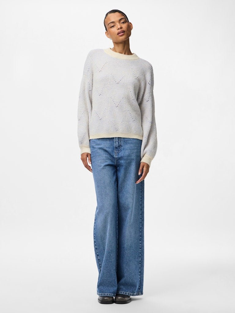 Pulls - Pcjenna Ls O-Neck Knit Noos van Pieces