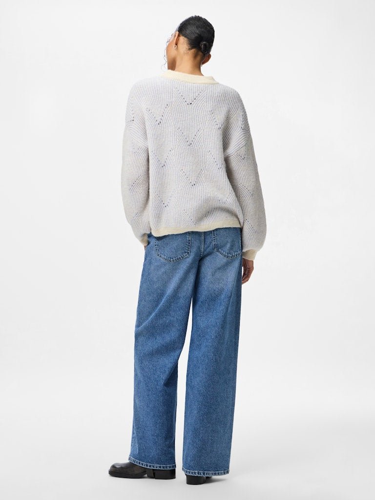 Pulls - Pcjenna Ls O-Neck Knit Noos van Pieces