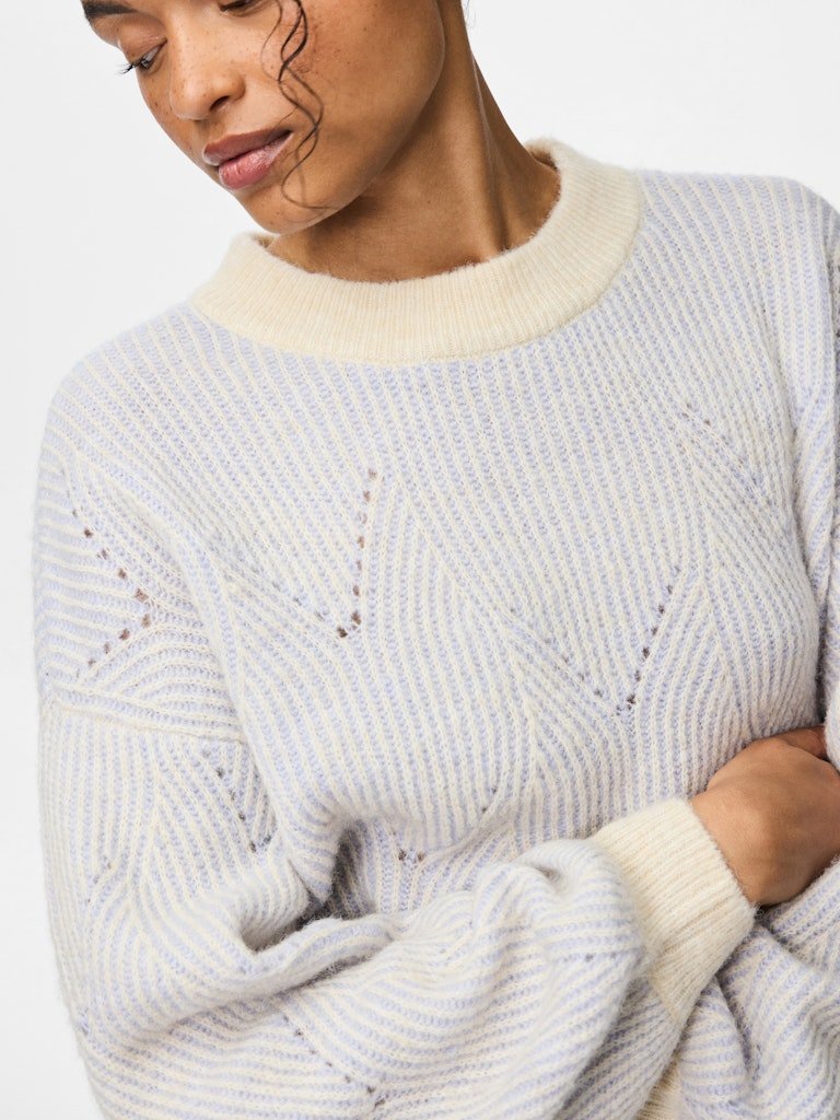 Whitecap Gray_BABY LAVENDER Pulls - Pcjenna Ls O-Neck Knit Noos van Pieces