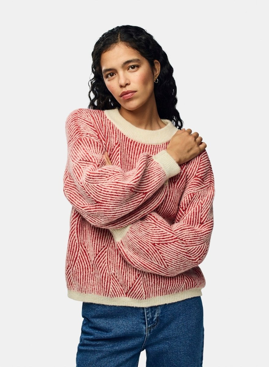 Pulls - Pcjenna Ls O-Neck Knit Noos van Pieces