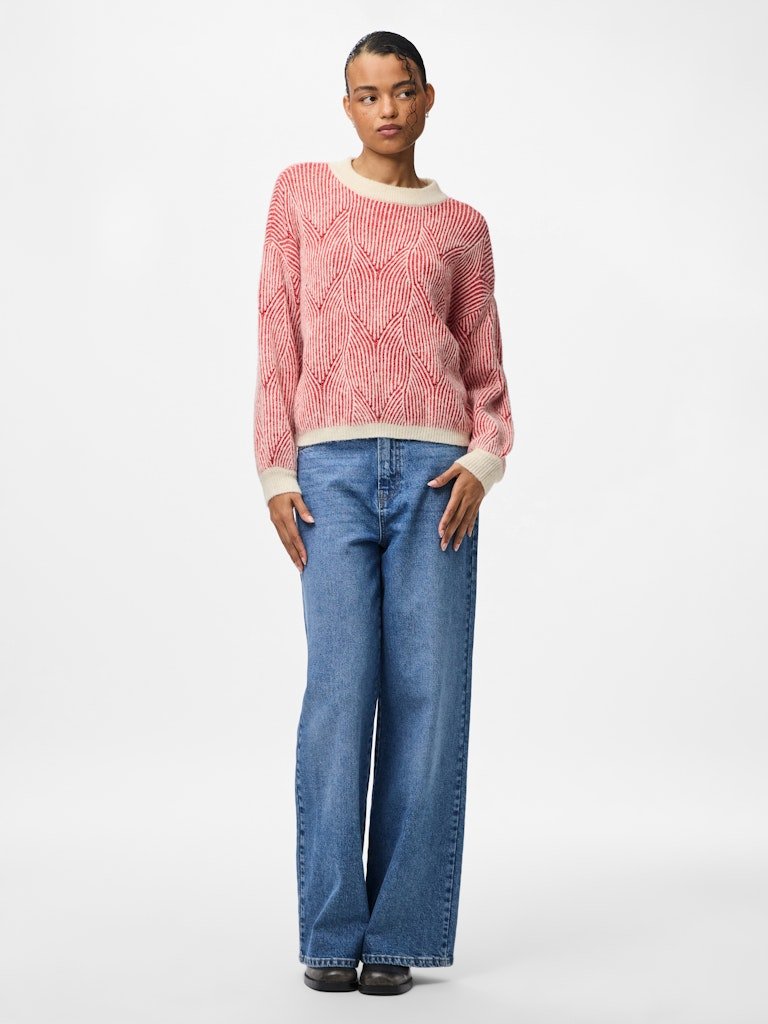 Pulls - Pcjenna Ls O-Neck Knit Noos van Pieces
