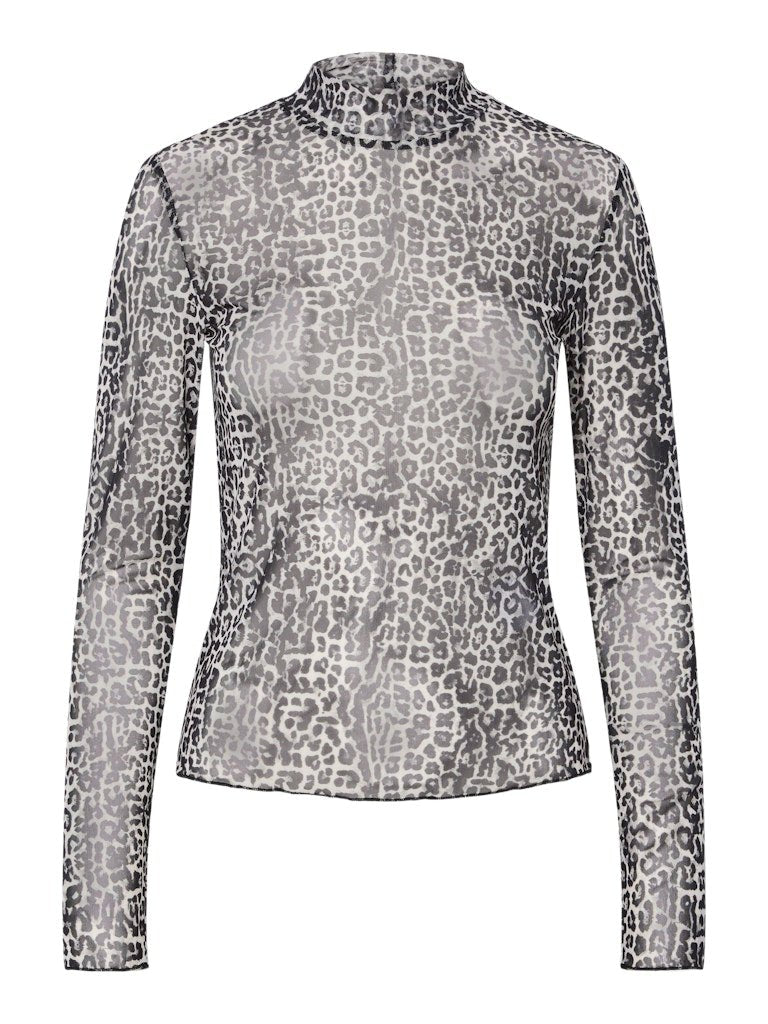 Rabbit Tops - Pcjeshi Ls High Neck Top van Pieces