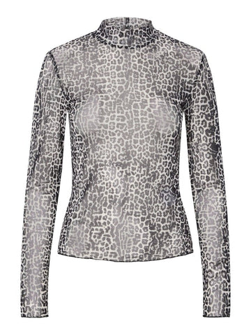 Rabbit Tops - Pcjeshi Ls High Neck Top van Pieces