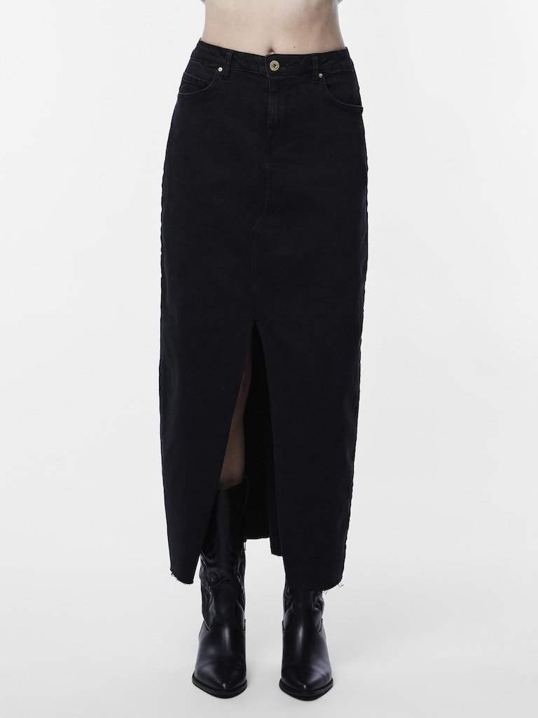 Rokken Pcjessie Hw Ankle Denim Skirt Noos van Pieces