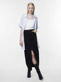 Rokken - Pcjessie Hw Ankle Denim Skirt Noos van Pieces