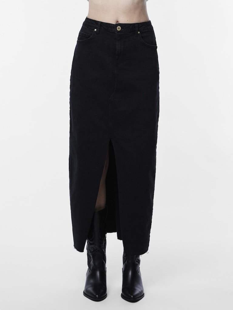 Pcjessie Hw Ankle Denim Skirt Noos - koop Rokken van Pieces bij Meisjes Brugge