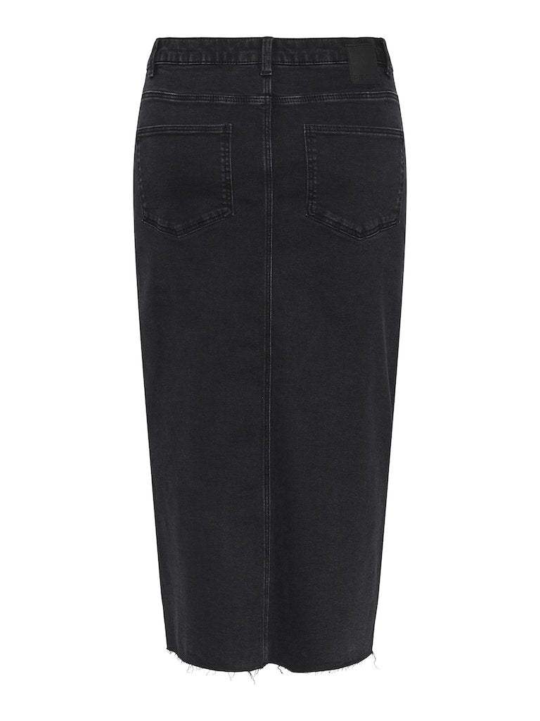 Rokken Pcjessie Hw Denim Midi Skirt Noos van Pieces