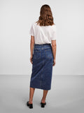 Rokken - Pcjessie Hw Denim Midi Skirt Noos van Pieces