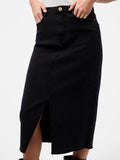 Rokken - Pcjessie Hw Denim Midi Skirt Noos van Pieces