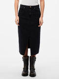 Rokken - Pcjessie Hw Denim Midi Skirt Noos van Pieces