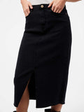 Pcjessie Hw Denim Midi Skirt Noos - koop Rokken van Pieces bij Meisjes Brugge