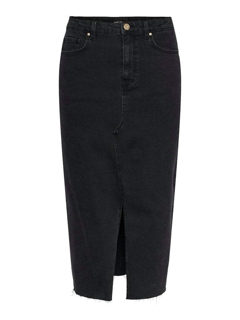 Pcjessie Hw Denim Midi Skirt Noos van Pieces – Rokken voor dames | Meisjes Brugge
