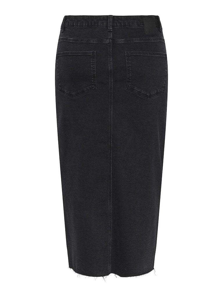 Pcjessie Hw Denim Midi Skirt Noos van Pieces – Rokken voor dames | Meisjes Brugge