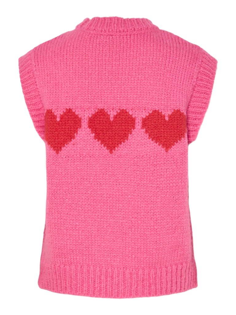 Pulls - Pcjove Sl O-Neck Knit Vest van Pieces