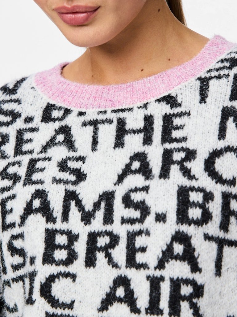 Cloud dancer Pulls - Pcjules Ls O-Neck Knit van Pieces